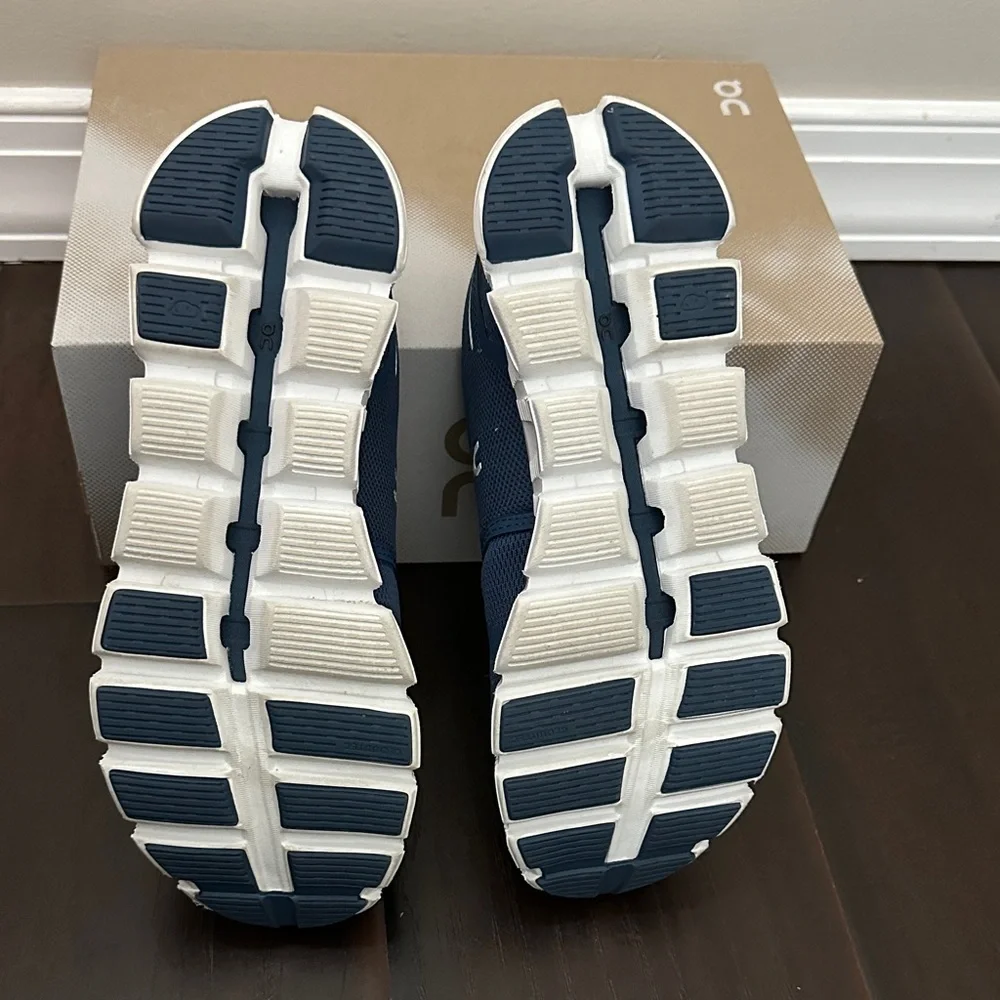 On Running Navy and White Athletic Shoes - Picture 2 of 7